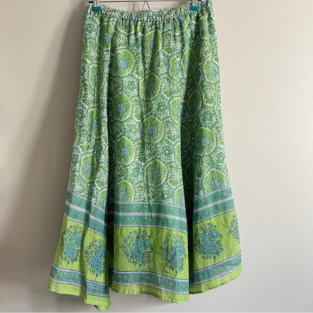 Coldwater Creek Flowy Boho Handkerchief Hem Skirt M - Picture 2 of 11